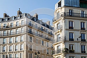 Typical Haussmann building in Paris.