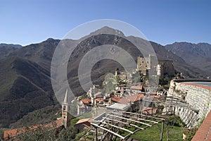 Typical hinterland ligurian village, called Castelvecchio