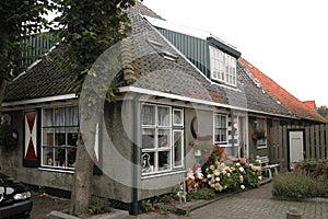 A typical historic house in the village of Egmond Binnen, Holland