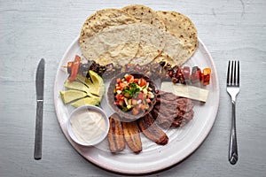 Typical Honduran food plate photo