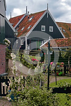 Typical house in Marken, the Netherlands