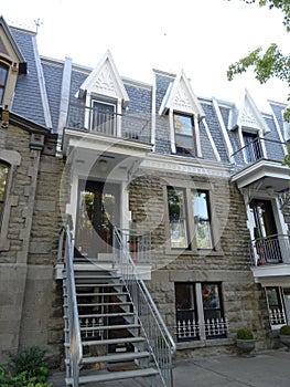 Typical House of Montreal in Canada