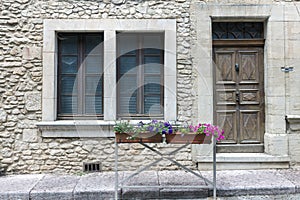 Typical house in Saint-Saturnin-les-Apt, France. photo
