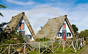 Typical house of Santana, Madeira, Portugal, photo