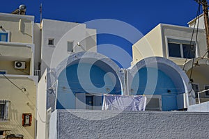 Typical house on Santorini Island, Greece