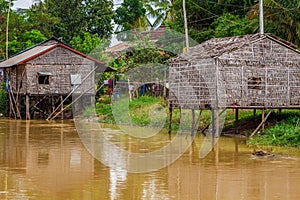 Typical House on the Tonle sap lake,Cambodia.