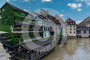 Typical houses close to the canal in Strasbourg
