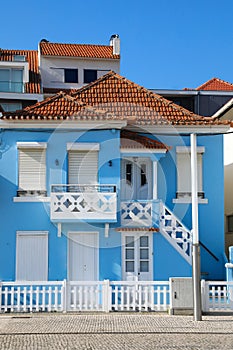 Typical houses of Costa Nova, Aveiro, Portugal