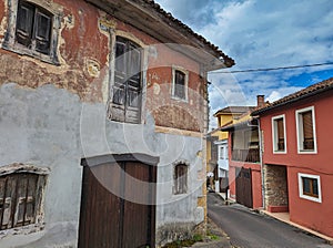 Typical houses at Tresali village, in the Camino de los Santuarios way, Nava, Asturias, Spain photo