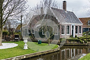 Typical houses of the Zaanse Schans in Holland, the Netherlands