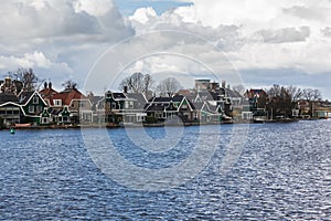 Typical houses of the Zaanse Schans in Holland, the Netherlands