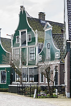 Typical houses of the Zaanse Schans, Holland, the Netherlands