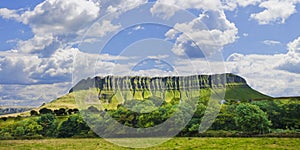 Typical Irish landscape with the Ben Bulben mountain called