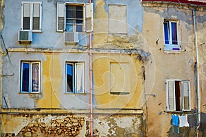 Typical Italian buildings in Sassari, Sardinia