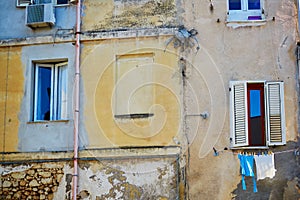 Typical Italian buildings in Sassari, Sardinia