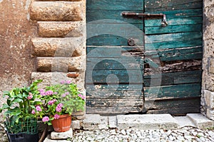 Typical italian door, Lazio, Italy