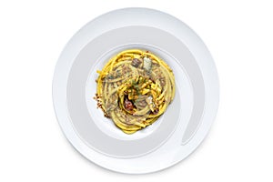 Typical Italian Pasta `pasta con le sarde`