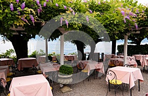 Typical italian restauran at the sea