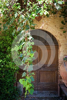 Typical Italian town in Tuscany, Bagno Vignoni