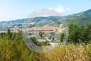 Typical Italian valley village, San Remo