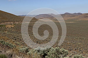 Typical landscape along the Steens Highway in southeastern Oregon