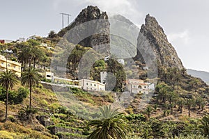 Typical landscape on Gomera island, Spain