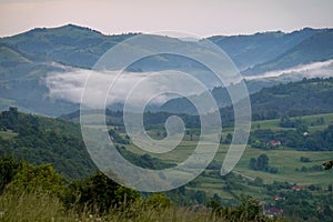 Typical landscape from the mountains of Banat