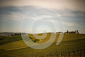 Typical landscape of the Tuscan countryside