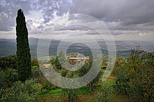 Typical landscape in the Tuscany.