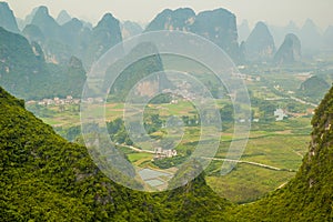 Typical landscape in Yangshuo Guilin, China