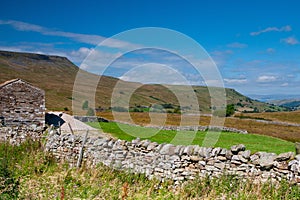 The typical landscape in Yorkshire Dales National Park, Great Britain