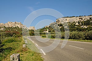 typical landscapes of Les-Baux-de-Provence