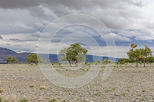 Typical landscapes of Mongolia. mountain slopes and valleys. Altai, Mongolia