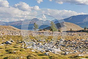 Typical landscapes of Mongolia. mountain slopes and valleys. Altai, Mongolia