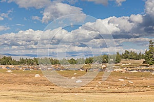 Typical landscapes of Mongolia. mountain slopes and valleys. Altai, Mongolia