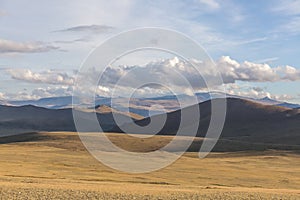 Typical landscapes of Mongolia. mountain slopes and valleys. Altai, Mongolia