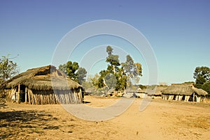 Typical malagasy village - african hut