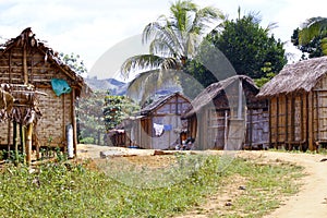 Typical malgasy village - african hut