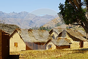 Typical malgasy village - african hut