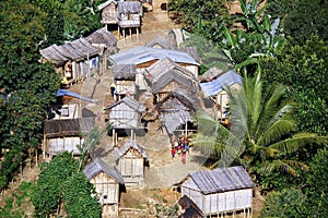 Typical malgasy village - african hut