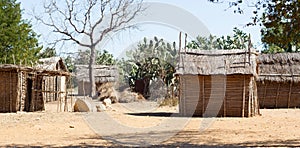 Typical malgasy village - African hut