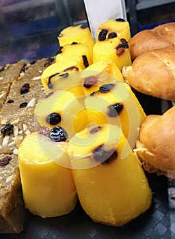 Typical Mauritian pastry: pot custard