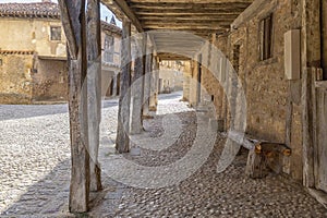 Typical medieval architecture in Calatanazor, Soria, Castile and Leon community, Spain