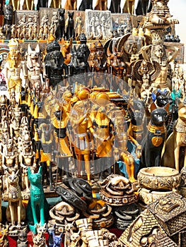 Typical merchandise of souvenirs in Cairo (Egypt)