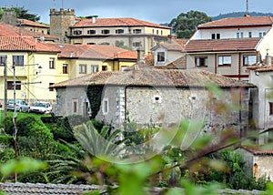 Typical midieval houses in Comillas, Cantabria, Camino del Norte, the Northern Way of Saint James in Spain