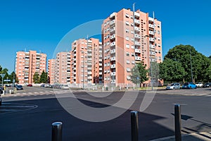 Typical modern buildings in a city in northern Italy. Quarto Oggiaro