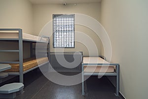 Typical modern prison or detention facility. Illustrative universal background for crime and news
