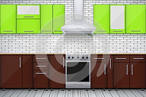 Typical modular kitchen