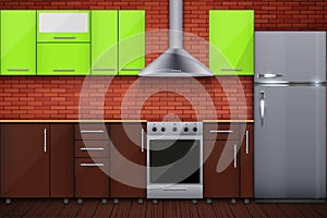 Typical modular kitchen