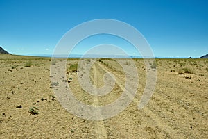Typical Mongolian Road in the countryside